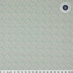 Tilda Baumwollstoff Lillian Teal in voller Musteransicht mit Lineal bis 40 cm