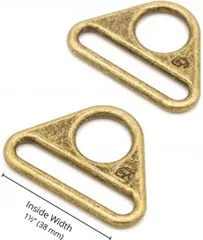 Maßangabe des Dreiecksrings: Innenbreite 1½ Zoll (38 mm)