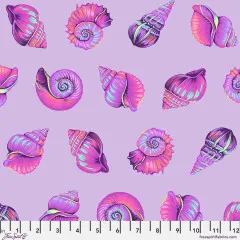 Tula Pink Baumwoll Designerstoff - Floral Reef - Lil Shelly - Ultraviolet
