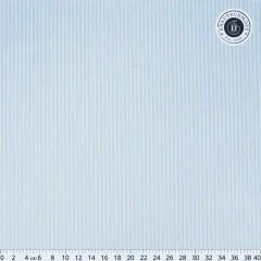 Flächige Ansicht des Streifenstoffs Boyblue mit Zentimeter-Lineal zur Streifenbreite