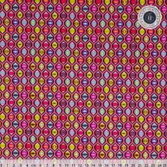 Tula Pink Baumwoll Designerstoff - Tabby Road Déjà Vu - Cat Eyes - Prism