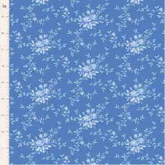 Rosenranken-Muster mit Zoll-Lineal zur Maßstabsdarstellung