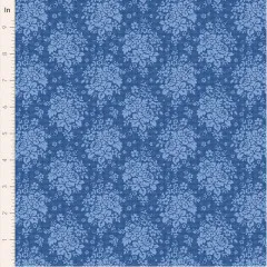 Blumenbouquet-Streifenmuster mit Zoll-Lineal zur Maßstabsdarstellung