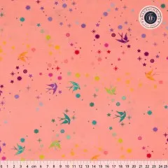 Tula Pink Baumwoll Designerstoff - Tula's True Colors - Fairy Dust - Sherbert