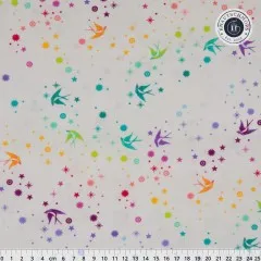 Tula Pink Baumwoll Designerstoff - Tula's True Colors - Fairy Dust - Whisper