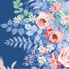 Detailaufnahme einer Bouquet-Ecke mit Rosen, Gänseblümchen und Blattgrün