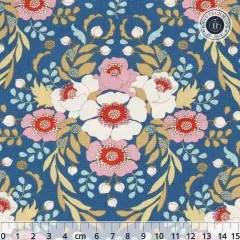 Tilda Baumwollstoff - Jubilee - Anemone - Blue