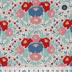 Tilda Baumwollstoff - Jubilee - Autumn Bouquet - Teal