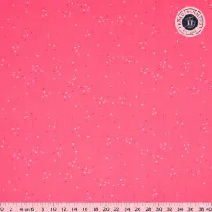 Musterdetail der Sternenstreuung in Candy mit Lineal zum Größenvergleich