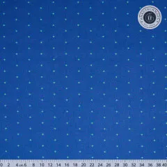 Musterdetail des Sternenmusters in Stardusk mit Lineal zum Größenvergleich
