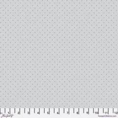 Tula Pink Baumwoll Designerstoff - True Color Graywork - Tiny Dots - Fog (83cm-Rest)
