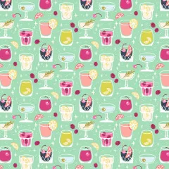 Nahaufnahme der Cocktailglas-Motive ohne Lineal.