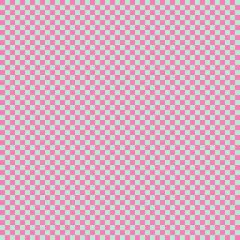 Vergrößerte Detailansicht des Schachbrettmusters in Pink- und Minttönen.