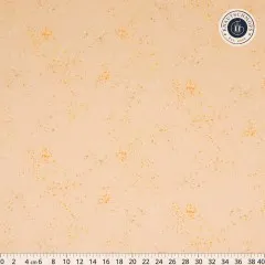 Größere Nahaufnahme des Speckled-Musters in Creme Brulee mit Zentimeter-Maßband bis 40cm