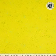 Größere Nahaufnahme des Speckled-Musters in Citron mit Zentimeter-Maßband bis 40cm