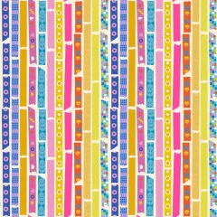 Weitwinkelansicht der Washi-Tape-Streifen ohne Maßband.