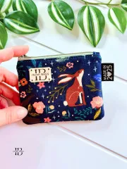 Kleine Reißverschlusstasche von INIMI Bags, genäht aus dem Stoff Moonlit Forest Dusk