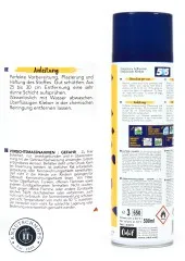 Rückseite der Odif 505 Dose mit deutscher Anleitung, Sicherheitshinweisen und 500 ml Angabe