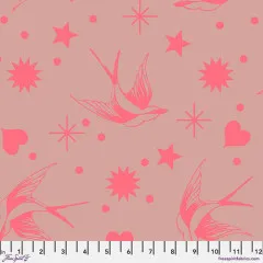 Original-Musterfoto von FreeSpirit Fabrics mit Zoll-Maßstab, zeigt „Neon Fairy Flakes“ in Nova in Studioqualität.