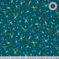 Ruby Star Society - Paper Cuts 2 - Snip Snip Novelty Scissors Paper Office Supplies - Petrol