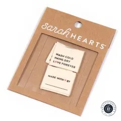 Sarah Hearts Label - Wash Cold, Hang Dry, Love Forever