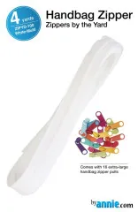 Produktgrafik ByAnnie's Handbag Zipper – 4 Yards Reißverschlussband mit 16 Anhängern