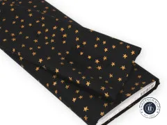 Rapportdarstellung der Metallic-Sterne auf Schwarz mit dem repetierten Schriftzug „Ruby Star Society“ als Bordüre am unteren Bildrand.