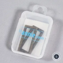 Geöffnetes Kunststoff-Etui mit den zwei Rechteckringen und byAnnie.com-Logo