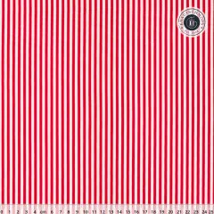 Riley Blake Baumwoll Designerstoff - 1/8" Stripe - Red