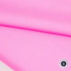 Pinker Baumwollstoff Rock Candy in weicher Falte, Nahaufnahme der feinen Popeline-Webung