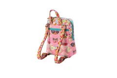 Rückansicht des Back At Ya 2.1 Rucksacks in Schmetterlings-Print mit verstellbaren Trägern.