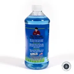 Rückseitenetikett der Best Press "Linen Fresh" mit Foto von Mary Ellen und Anwendungshinweisen.
