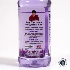 Rückseitenetikett der Best Press "Lavender Fields" mit Foto von Mary Ellen und Anwendungshinweisen.