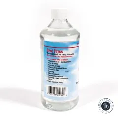 Rückseitenetikett mit Produkteigenschaften-Liste und Barcode der Best Press "Scent-Free".