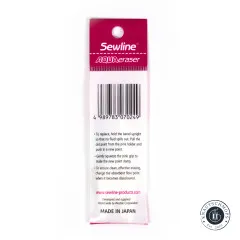 Rückseite der Ersatzspitzen-Verpackung mit Barcode und Hinweisen zum Austausch der Filzspitze