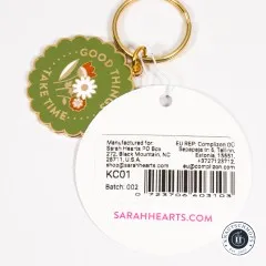 Rückseite der Anhängekarte mit Artikelnummer KC01 und Barcode.