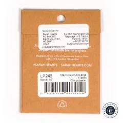 Rückseite der Verpackung mit Artikelnummer LP242, Hinweis „4 labels“ und Barcode.