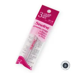 Sewline Nachfüllminen 0,9 mm im pinken Variety Pack mit je 3 Minen in Schwarz, Weiß und Pink