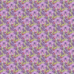 Nahaufnahme der Bienen mit herzförmigen Flügeln und Blütenranken im Design Shake Your Honey Maker Blossom.