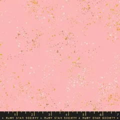 Nahaufnahme des Speckled-Stoffs in Balmy mit Ruby-Star-Society-Schriftzug am unteren Bildrand.