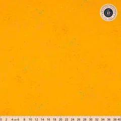 Senfgelber Speckled Canvas mit feinen Farbspritzern, Ansicht mit 40-cm-Maßstab