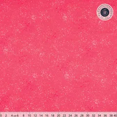 Pinker Patchworkstoff Speckled Strawberry mit feinen Sprenkeln und Maßstab bis 40 cm