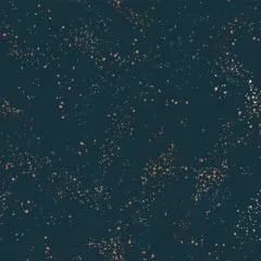 Weich fokussierte Detailaufnahme des Speckled-Sprenkelmusters in Teal Navy als stimmungsvolle Nahaufnahme.
