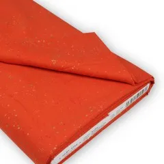Gefalteter Stoffballen in Warm Red mit Ruby-Star-Society-Etikett der Kollektion Speckled von Rashida Coleman-Hale.