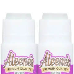 Nahaufnahme der oberen Stiftenden mit Aleene's-Logo, Kappen leicht geöffnet