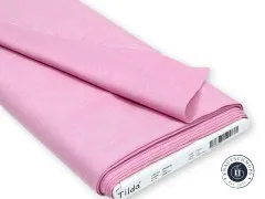 Gefalteter Stoffballen mit Etikett „Chambray 160013 Cerise".
