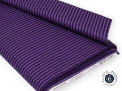 Riley Blake Baumwoll Designerstoff - 1/8" Tonal Stripe - Eggplant