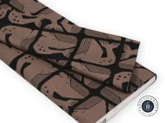 Cotton & Steel - By The Seaside II - Grumpy Whale - Black Unbleached Canvas Fabric