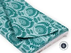Gefalteter Stoffballen The Lazy Days Phoebe in Emerald mit Etikett
