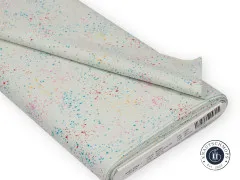 Zusammengelegter Speckled-Stoffballen in Confetti mit aufgedrucktem Herstelleretikett (Ruby Star Society, Art.-Nr. 5027-15).